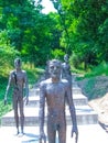 Prague, Czech Republic - 26 June, 2010: Monument to the Victims of Communism in . A number statues in in memory the Communist rule Royalty Free Stock Photo