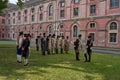 Prague, Czech Republic â June 17, 2023 - soldiers in Invalidovna â baroque building for war veterans