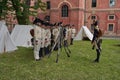 Prague, Czech Republic â June 17, 2023 - soldiers in Invalidovna â baroque building for war veterans