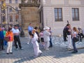 Prague, Czech Republic - 26 June, 2010: Street classical music performers at Prague Castle