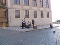 Prague, Czech Republic - 26 June, 2010: Street classical music performers at Prague Castle