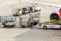 PRAGUE, CZECH REPUBLIC - JUNE 16, 2017: Vaclav Havel Prague International Airport, Ruzyne, Czech Republic. Loading Royalty Free Stock Photo