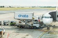 PRAGUE, CZECH REPUBLIC - JUNE 16, 2017: Vaclav Havel Prague International Airport, Ruzyne, Czech Republic.Passengers Royalty Free Stock Photo