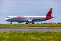 Landing and Arrivals on Vaclav Havel airport, Prague, Iberia Air