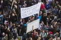 PRAGUE, CZECH REPUBLIC - MAY 15, 2017: Demonstration on Prague Wenceslas square against the current government and Babis Royalty Free Stock Photo