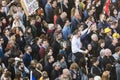 PRAGUE, CZECH REPUBLIC - MAY 15, 2017: Demonstration on Prague Wenceslas square against the current government and Babis Royalty Free Stock Photo