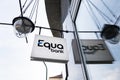 Equa bank financial company logo on Czech headquarters building Royalty Free Stock Photo