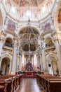 Interior of St. Nicholas Church on Old Town square, Prague, Czech Republic Royalty Free Stock Photo