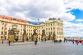 Prague, Czech Republic, May 13, 2019: Matthias Gate of New Royal Palace Novy kralovsky palac Royalty Free Stock Photo