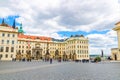 Prague, Czech Republic, May 13, 2019: Matthias Gate of New Royal Palace Novy kralovsky palac Royalty Free Stock Photo