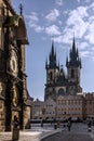 Prague, Czech Republic. Old Town, Staromestska square, Church of our Lady Tyn Royalty Free Stock Photo