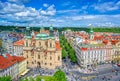 St. Nicholas Church in Old Town Square of Prague, Czech Republic Royalty Free Stock Photo