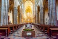 Prague, Czech Republic - May 2019: St. Vitus Cathedral interiors in Prague Castle