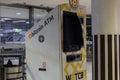 Prague, Czech Republic - May 18th 2019: Bitcoin ATM machine for buy and sell cryptocurrency. Concept pay mobile phone, Prague,