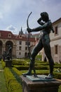 Prague, Czech Republic - May 7, 2022 - The Wallenstein Garden on a spring afternoon