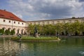 Prague, Czech Republic - May 7, 2022 - The Wallenstein Garden on a spring afternoon