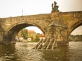 Prague, Czech Republic - May 19, 2010: Wonderful views of the city. View during a boat ride on the river