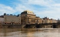 Prague, Czech Republic National Theater view across the Vltava