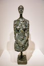 Prague, Czech republic - November 20, 2019. Exhibition of art of Alberto Giacometti in National Gallery
