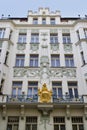 Prague, Czech Republic - October 9, 2017: An Art Nouveau female