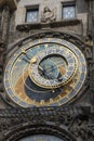 Prague, Czech Republic - October 6, 2017: Astronomical dial of t