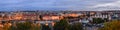 Beautiful evening panorama of Prague city center Royalty Free Stock Photo