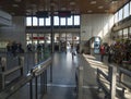 Prague, Czech Republic, October, 7: view on station hall of Kacerov Prague undergound station, red line C with traveling