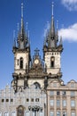 Prague, Czech Republic. Old Town, Staromestska square, Church of our Lady Tyn Royalty Free Stock Photo