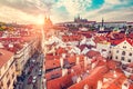 Prague, Czech Republic old town at sunset Royalty Free Stock Photo