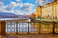 Prague Czech Republic. Panoramic view at Vltava river Royalty Free Stock Photo