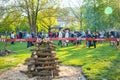 Prague, Czech Republic - 30.04.2019: People celebrate a traditional holiday Walpurgis night, witch burning and spring welcoming