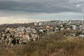 Prague,Czech republic Real estate residential concept.Czech architecture view from above.Panoramic city skyline.Traditional Royalty Free Stock Photo