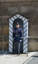 PRAGUE, CZECH REPUBLIC. The sentry costs on a post Royalty Free Stock Photo