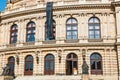 The building of Rudolfiunum concert halls on Jan Palach Square with unidentified peop