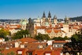 Prague, Czech republic - September 19, 2020. The City of a Hundred Spires - Old Town panorama view Royalty Free Stock Photo