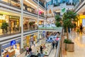 Modern shopping center interior view.