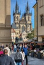 Prague market on Old Town square In Prague, Czech Republic