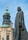 Prague Czech Republic September 25, 2022, Prague photo series: Jan Hus Monument in Old Town Square in Prague Royalty Free Stock Photo