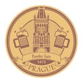 Prague, Czech Republic stamp Royalty Free Stock Photo