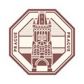 Prague, Czech Republic stamp Royalty Free Stock Photo