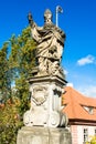 Statue of Augustine of Hippo on Charles Bridge in Prague