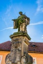 Statue of Saint Nicholas of Tolentino on Charles Bridge in Prague