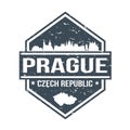 Prague Czech Republic Travel Stamp. Icon Skyline City Design Vector. Royalty Free Stock Photo