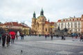 25.01.2018 Prague, Czech Respublic - Church of St. Nicholas in O Royalty Free Stock Photo