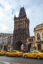 25.01.2018 Prague, Czech Respublic - The Powder Gate in Prague Royalty Free Stock Photo