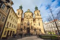 25. 01. 2018 Prague, Czech Respublic - St Nikolas church in Old To Royalty Free Stock Photo