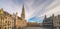 Brussels Belgium, panorama at Grand Place Square Royalty Free Stock Photo