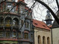 Early winter morning view of the building of the Old Synagogue in the Old Town of Prague the capital of the Czech Republic Royalty Free Stock Photo