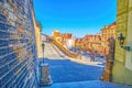 Radnicke schody Town hall stairs connecting Mala Strana and Hradcany on the top in Prague, Czechia Royalty Free Stock Photo