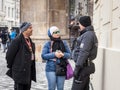 Czech Police officer discussing